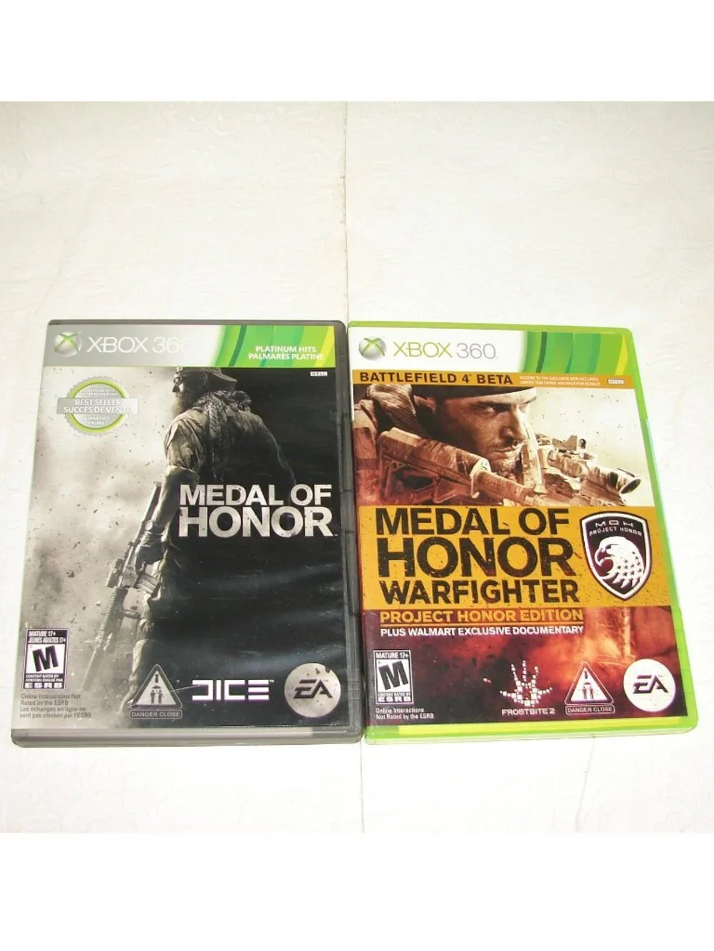 XBox 360 Game Lot of 2: MEDAL OF HONOR + MOH WARFIGHTER